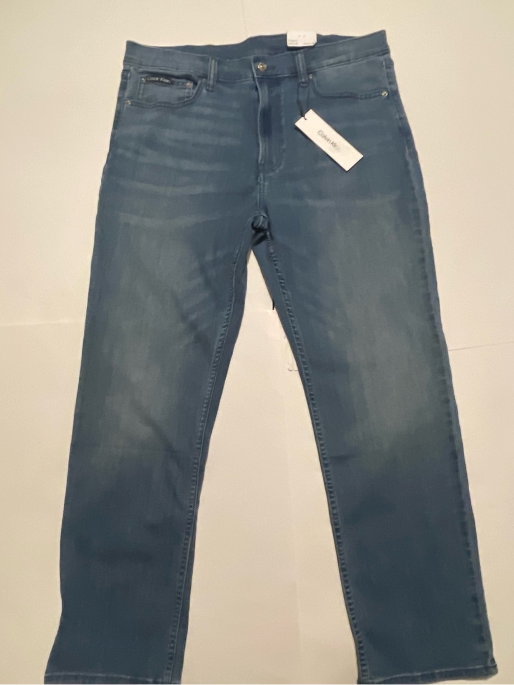 Calvin Klein Men's Stretch Straight Fit Liberty Jeans 34x30